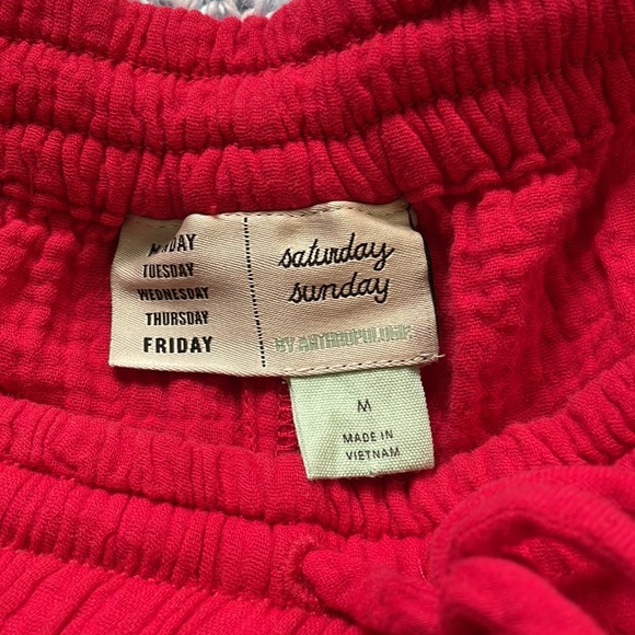 Shorts by Anthropologie, coral pink, super comfortable, size medium fit big. - Picture 2 of 2